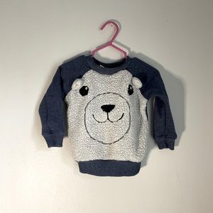 Kidgets boys faux Sherpa bear outfit size 12 months in blue